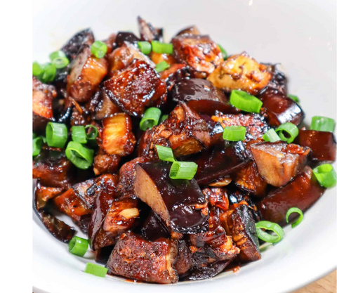 Amino Glazed Eggplants