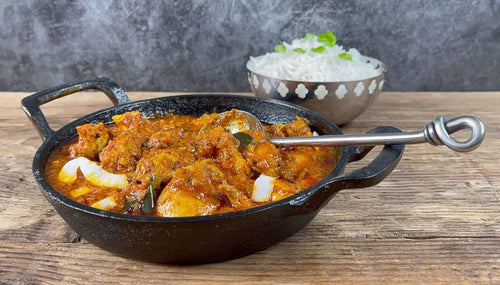 Upma Cake Canape With Pulled Naandan Kozhi Curry