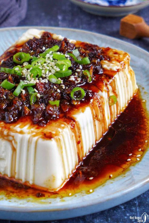 Vegan Silken Tofu With Ginger Amino And Chilli Vinegar Dressing
